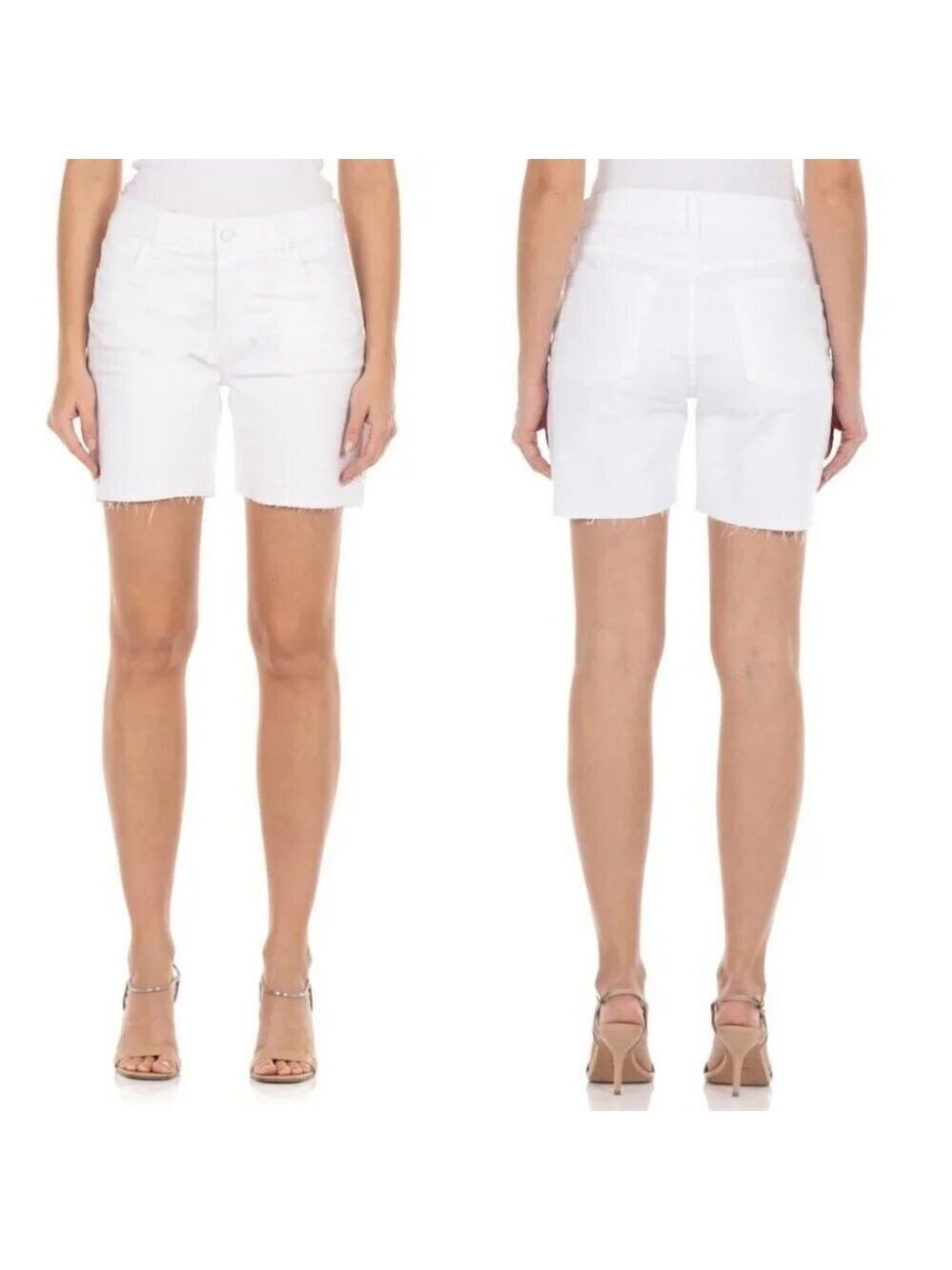 New Fidelity Denim Jimi High Waist Cutoff Jean Shorts in Vintage White  size 30